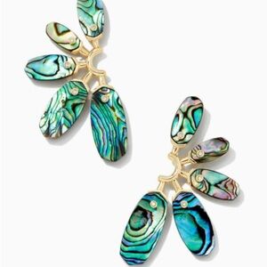 KENDRA SCOTT Ashlyn Gold Statement Earrings in Abalone